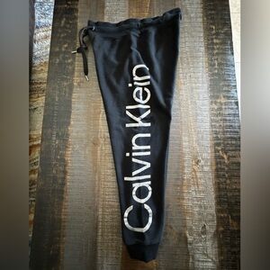 Women’s sweatpants Calvin Klein Performance Black With Silver Logo Size Large